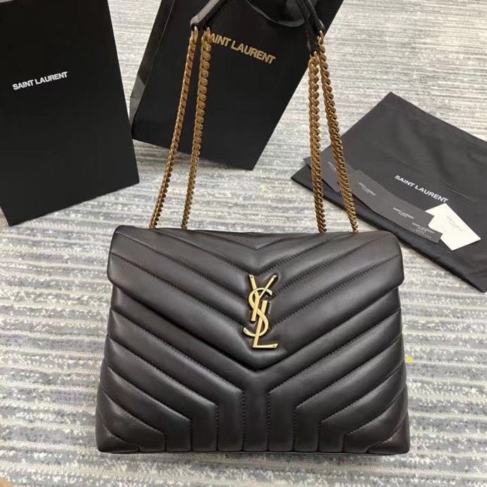 YSL BORSA LOULOU MEDIA IN PELLE TRAPUNTATA