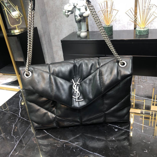 YSL PUFFER MEDIUM BAG IN QUILTED LAMBSKIN