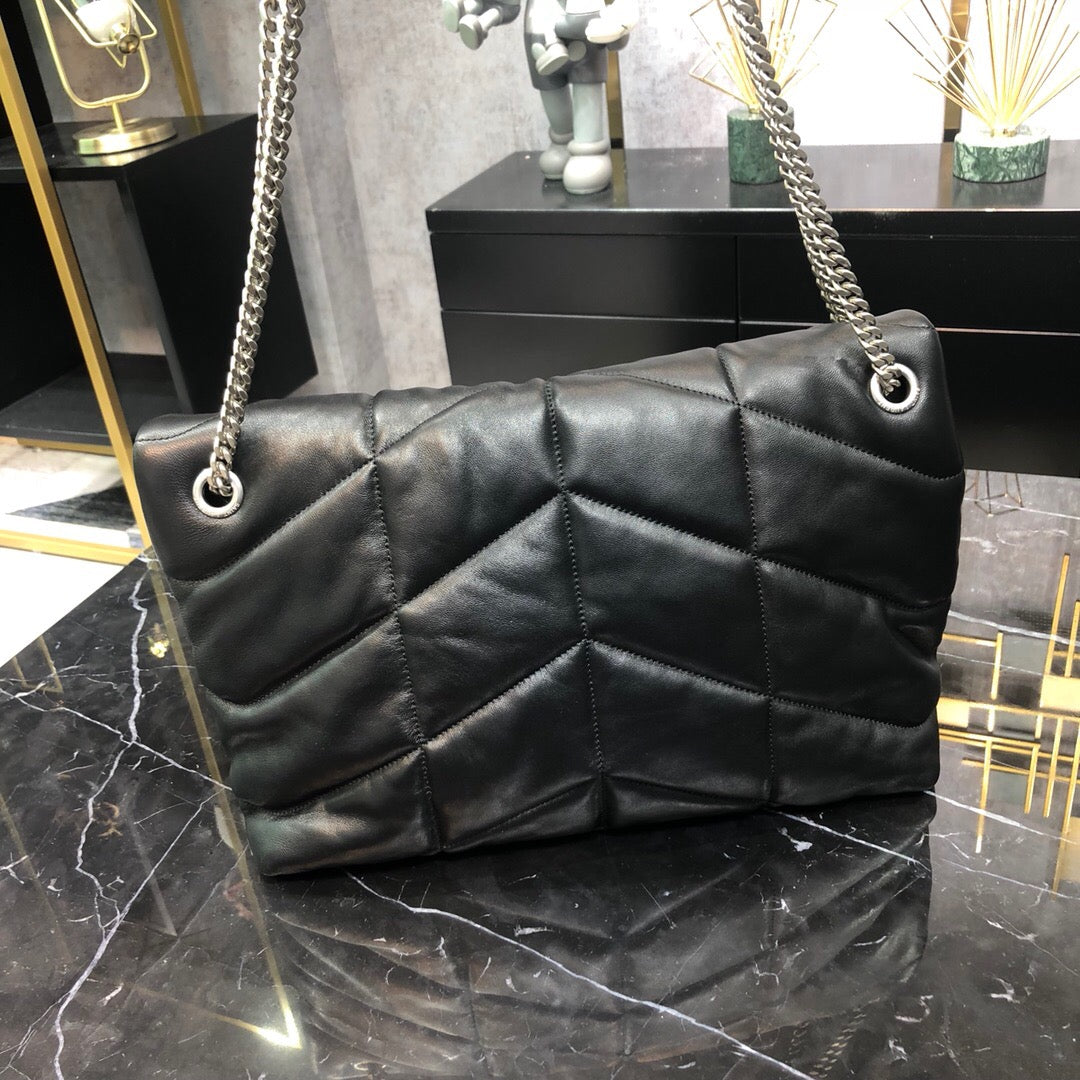 YSL PUFFER MEDIUM BAG IN QUILTED LAMBSKIN