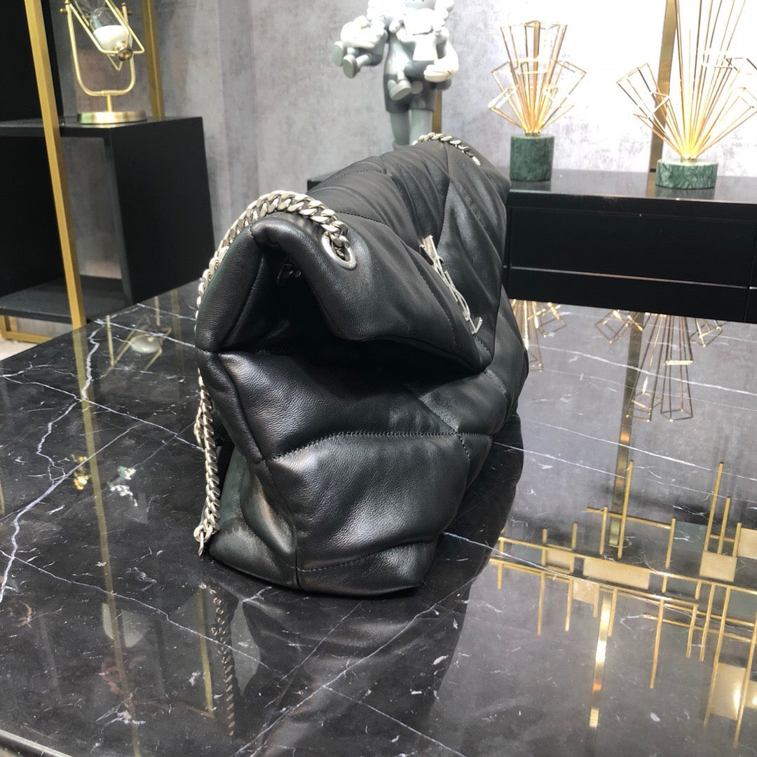 YSL PUFFER MEDIUM BAG IN QUILTED LAMBSKIN